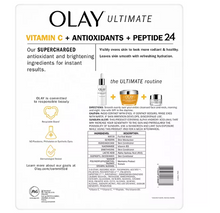Olay Ultimate Vitamina C + Antioxidantes + Péptido 24 Hidratante, 1.7 oz., paquete de 2.