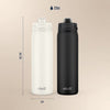 Ello Pop & Fill 22oz. Stainless Steel Water Bottle with Leak Proof Locking Lid, 2-Pack