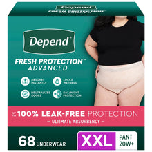 Depend Fresh Protection Advanced Incontinence Underwear for Women, Ultimate Absorbency