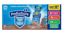 Batido nutricional PediaSure Grow & Gain Kids sabor chocolate, listo para beber, paquete de 24 botellas de 237 ml (8 onzas líquidas).