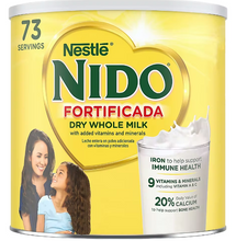 Nido Fortificada Mezcla de bebida en polvo Leche entera en polvo con vitaminas y minerales Envase, 4.85 libras.