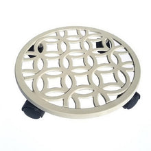 allen + roth 12-in L x 12-in D x 2.7-in H Off-white Plant Caddy