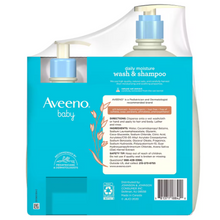 Jabón y champú suave para bebés Aveeno con extracto de avena natural, 33 onzas líquidas/12 onzas líquidas.