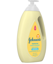 Gel de baño y champú suave para bebés Johnson's de pies a cabeza, sin lágrimas, 1 litro.
