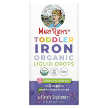 MaryRuth's, Toddler Iron Organic Liquid Drops, 1-3 Years, Grape, 3.5 mg, 2 fl oz (60 ml)