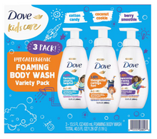 Gel de ducha espumoso Dove, paquete variado para niños, 3 unidades/13.5 onzas líquidas.