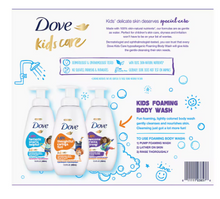 Gel de ducha espumoso Dove, paquete variado para niños, 3 unidades/13.5 onzas líquidas.