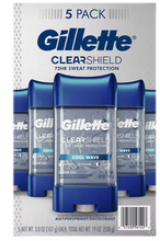 Desodorante y antitranspirante en gel Gillette Cool Wave para hombre, paquete de 5 unidades/108 g