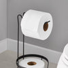Mainstays Free Standing Toilet Paper Holder with Roll Reserve, Matte Black