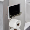 Better Homes & Gardens Free Standing Toilet Paper Holder and Reserves Satin Nickel, Fully Assembled