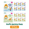 Little Bellies Puffs Variety Pack, Blueberry, Apple, & Cinnamon, 0.42 oz., 14 ct.