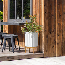 21.5” Capri Planter with Wood Stand by Veradek, 2-pack