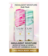 Gel de ducha hidratante y placentero Olay con vitamina B3, 20 oz., paquete de 2.