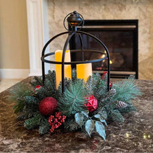 24” Holiday Artificial Centerpiece with LED Candles