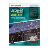 Sylvania Stay-Lit Cool White Led Icicle Light Set, 200 ct.