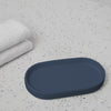 Mainstays Ceramic Stoneware Bath Accessories 3-Piece Set, Blue – Soap Pump Dispenser, Tumbler, and Accessory Tray