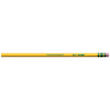 Ticonderoga Wood Pencils, Unsharpened, #2HB .3 mm Lead, Yellow, 12 Count