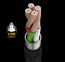 Cable Tzumi PWRSync Lightning a USB-A de 3 m (10 pies) resistente - Negro