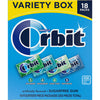 Orbit Gum Sugar-Free Mint Chewing Gum Bulk Variety Pack, 18 pk.