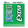 Extra Sugar Free Chewing Gum Variety Assortment Bulk Box, 18 ct.