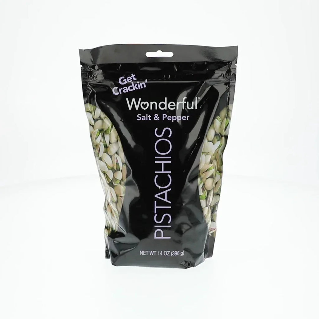 Wonderful Pistachios In-Shell Salt & Pepper Nuts, 14 Ounce Bag– Brands ...