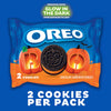 Oreo Fall Treats Orange Creme Sandwich Cookies, Glow In The Dark Packaging, Snack Packs, 40 ct./1.02 oz.
