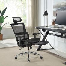 Berkley Jensen Ergonomic Mesh Office Chair with Headrest and Footrest - Black