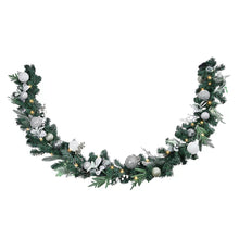 Berkley Jensen 9' Faux Floral Garland With LED Lights