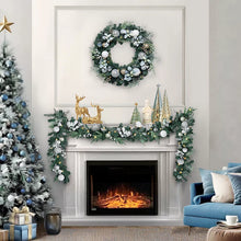 Berkley Jensen 9' Faux Floral Garland With LED Lights