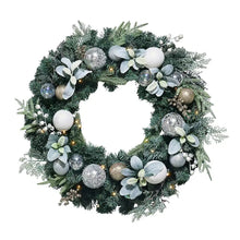 Berkley Jensen 28" Faux Floral Wreath with LED Lights