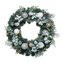 Berkley Jensen 28" Faux Floral Wreath with LED Lights