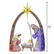 Belén preiluminado Berkley Jenson de 72 pulgadas con arco