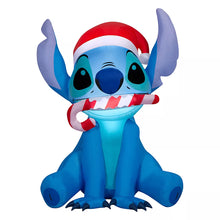 Disney Christmas 3' Inflatable Stitch in Santa Hat