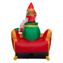Gemmy Christmas 3.5' Inflatable Santa and Elf in Sleigh