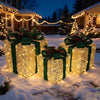 Berkley Jensen 3 Lighted Shine Boxes, Gold