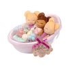 LullaBaby Bath Dolls & Bathtub Set of 3 Plush Bath Dolls with Bathtub & Accessories