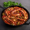 Mama Mancini's Italian Style Sauce Sausage Peppers & Onions, Fully Cooked, 17g Protein, Serves 6, 3 lbs.