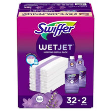 Swiffer Wetjet Refill Pack, Lavender (32 Pads + 2 Bottles) - Brands For Less USA