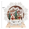 Wooden Holiday Light Up Icons, Snowflake and Tree, Set of 2