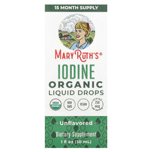 MaryRuth's, Organic Iodine Liquid Drops, Unflavored, 250 mcg, 1 fl oz (30 ml)