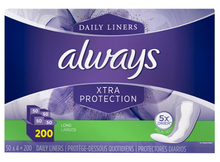 Protectores diarios Always Xtra Protection, 200 unidades.