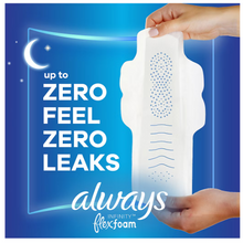 Toallas sanitarias Always Infinity FlexFoam tamaño 4 para uso nocturno con alas, paquete de 64 unidades - Sin perfume