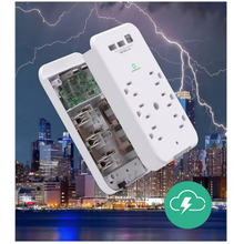 Regleta de enchufes Smartpoint de 6 tomas con puertos USB