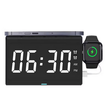 Estación de carga inalámbrica 4 en 1 y reloj despertador Smartpoint con luz nocturna