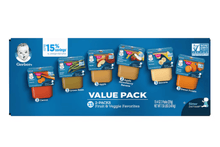 Paquete económico de alimentos para bebés Gerber 2nd Foods, puré de frutas y verduras favoritos, envases de 8 onzas, paquete de 2 (paquete de 15)