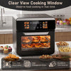 Bluebow 12QT Air Fryer Toaster Oven, 12-in-1 Multi-functional Color Touchscreen with Easy-view Windows, Less Oil Healthy Cooking for Home Kitchen Use