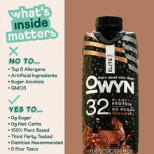 OWYN Pro Elite 32G Keto Plant Protein Shake, Chocolate (11.15 Fl. Oz, 15 Pk.) - Brands For Less USA