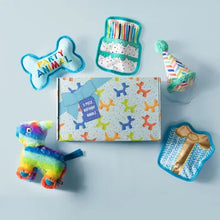 Party Animal Birthday Box Dog Toy Bundle, 5-Piece Set (Blue)