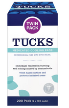 Compresas frías medicadas Tucks, 200 unidades.