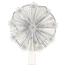 9-Point White Tinsel Star LED Christmas Tree Topper, 7", by Holiday Time